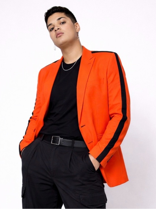 Wild fang Jackets & Blazers - Wildfang Empower Blazer - Bold Orange/Black, Gender-Neutral, Urban Chic, NEW 1X